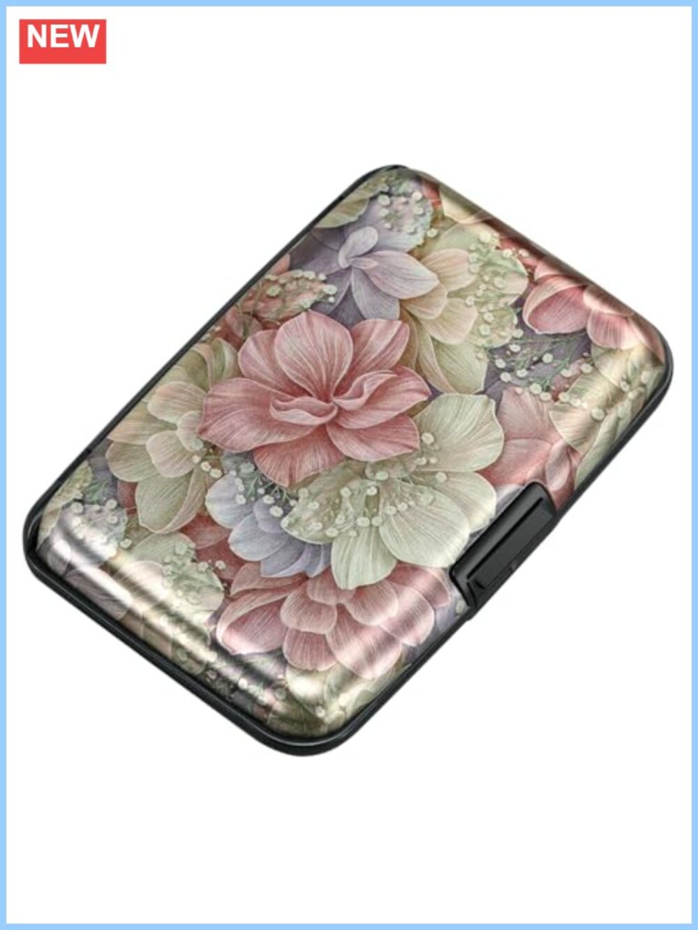 Mini RFID Aluminum Wallet Card Holder Business Card Case for Men Women Happy